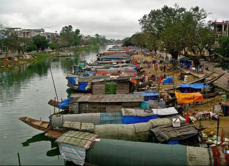 Houseboats on the Dong Ba Canal in Hue
