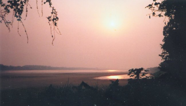 Sunset on the Mekong River at Vientiane