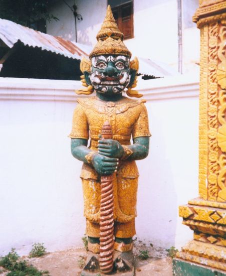 Temple Demon Guard in Vientiane