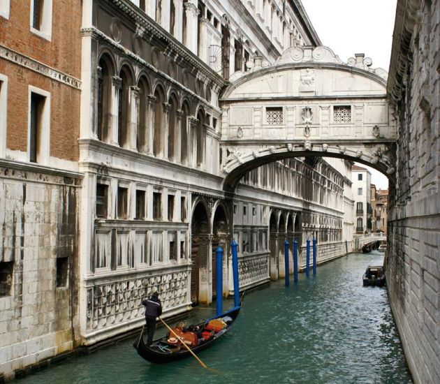 Bridge of Sighs in Venice in Italy