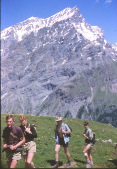 Doldenhorn on ascent to Lotschen Pass