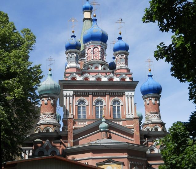 Holy Trinity Orthodox Church in the Bolderāja district of NW Riga
