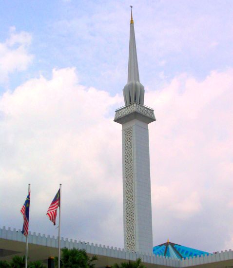 Minaret of National Mosque in Kuala Lumpur