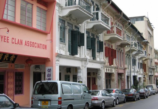 Shophouses in Chinatown in Singapore