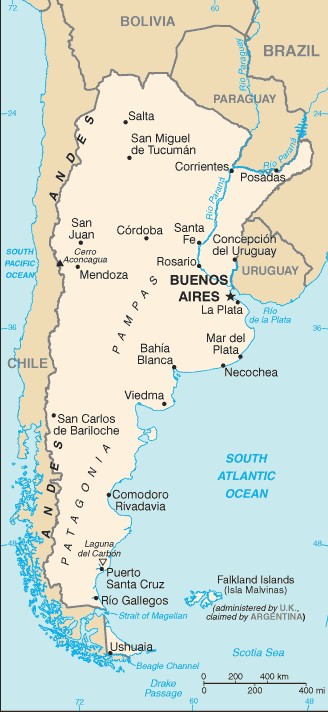Map of Argentina ( Argentine )