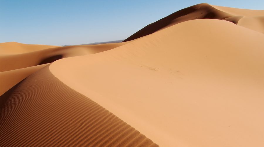 Sand Dune on Erg Chebbi in the sub-sahara desert.