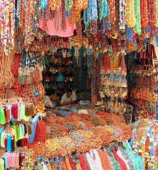 Market Stall in Bazaar in Morocco