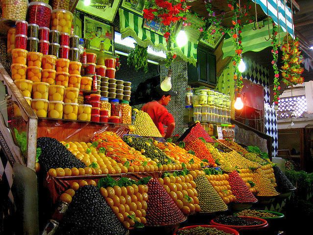 Fruit Stall in Bazaar in Morocco