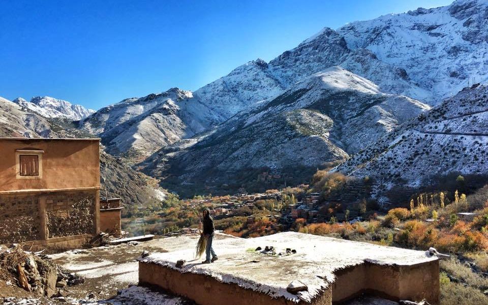 Imlil Village in winter