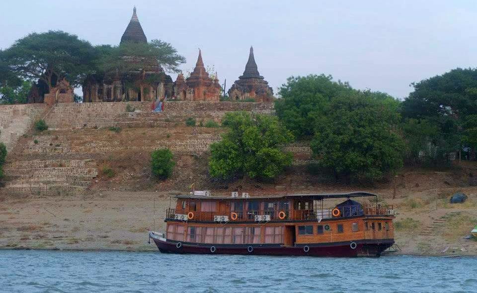 Cruise Boat on Irrawaddy River at Bagan