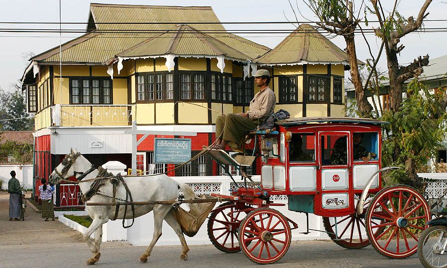 Horse Carriage in Pyin U Lwin in northern Myanmar / Burma