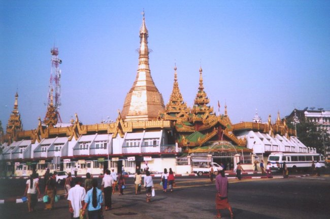 Sule Paya in Yangon ( Rangoon ) in Myanmar ( Burma )