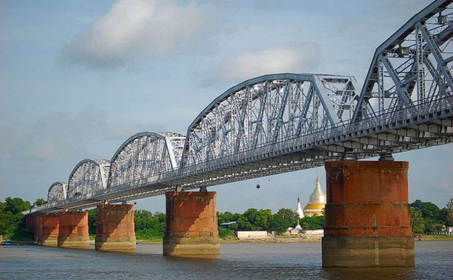 Bridge over Irrawaddy River at Sagaing