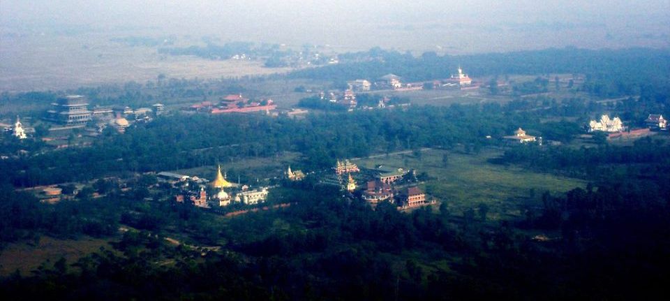 Aerial view of Lumbini