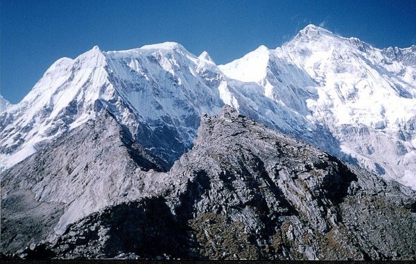 Cho Oyu from above Khumbu Panch Pokhari