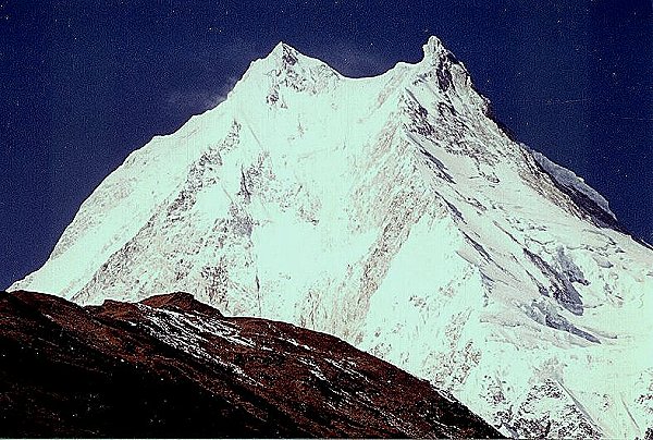 Photo Gallery of Mount Manaslu in the Nepal Himalaya - the world's eighth highest mountain 