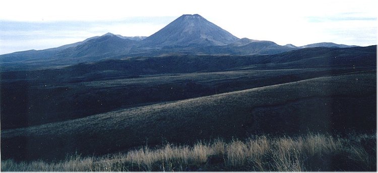 The volcano Mount Ngauruhoe in Tongariro National Park