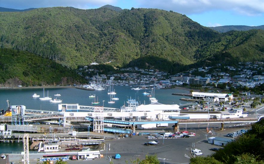 Harbour at Picton in South Island of New Zealand