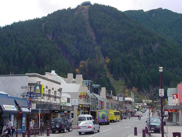 Town Centre of Queenstown in South Island of New Zealand