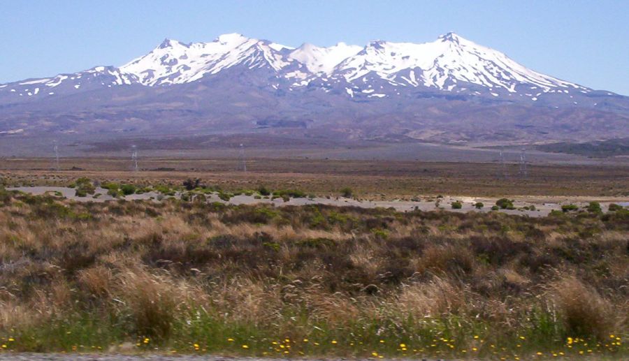 Mt. Ruapehu from the Desert Road