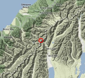 Location Map for Mt. Sefton