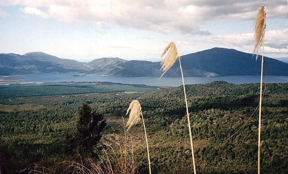 Lake Rotoira on descent from the Tongariro Traverse