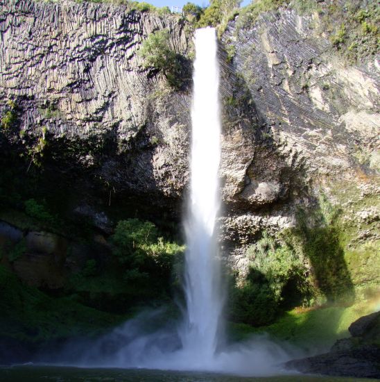 Bridal Veil Falls on North Island of New Zealand