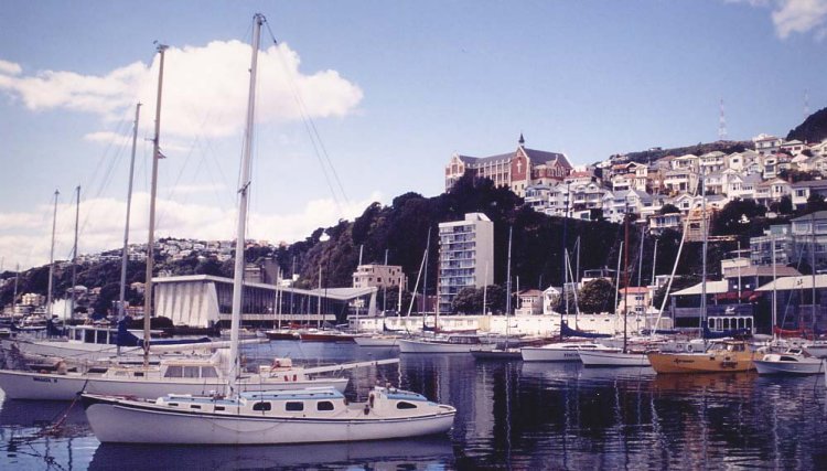 Harbour at Wellington on North Island of New Zealand