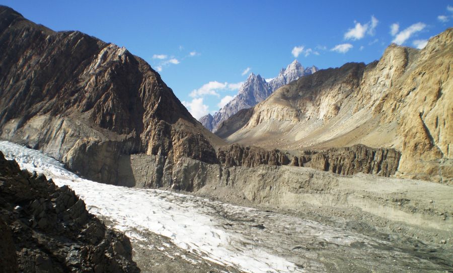Batura Glacier in the Karakorum Mountains of Pakistan