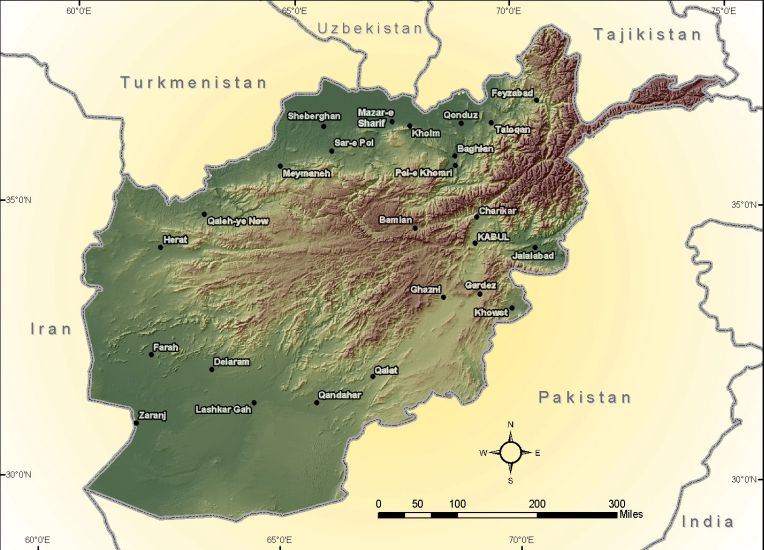 Relief Map of Afghanistan