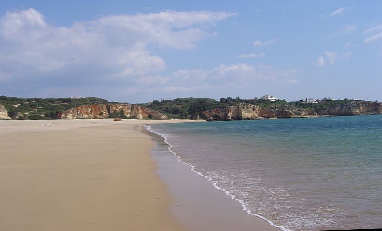Praia Grande in The Algarve in Southern Portugal
