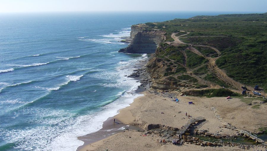 Beach and Cliffs at Ericeira in Portugal