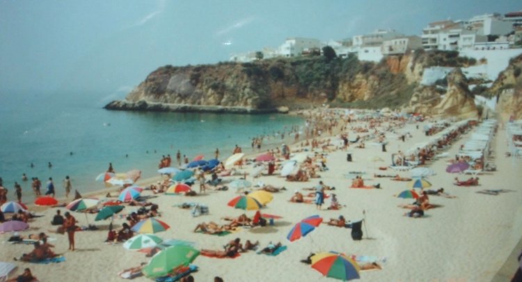 Beach at Vilamoura in The Algarve in Southern Portugal