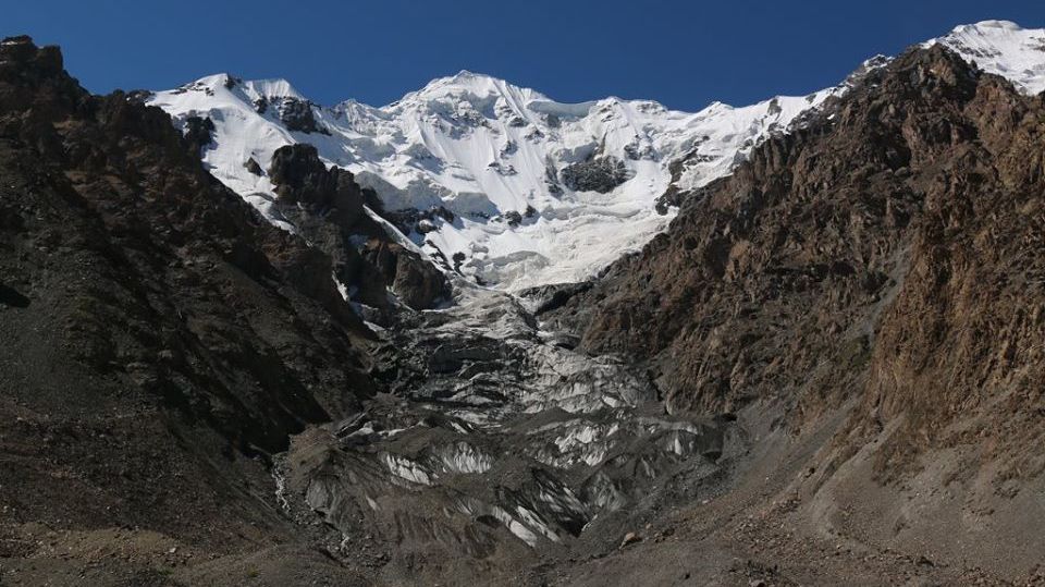 Peaks above South Inylchek Glacier