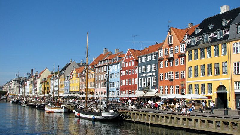 Nyhavn in Copenhagen, Capital City of Denmark