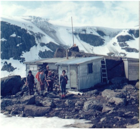 Hut beneath Okstinden Ice Field