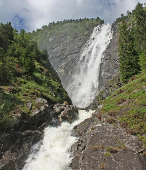 Kvinnafossen Falls in Norway