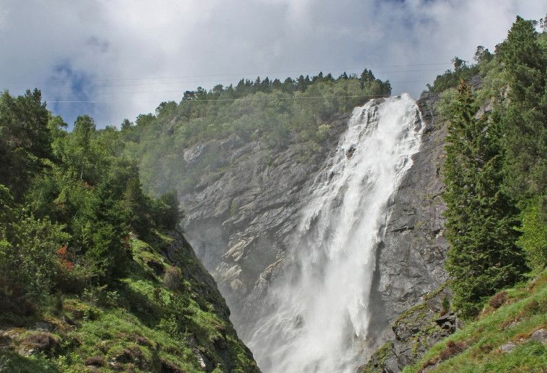 Kvinnafossen Falls in Norway