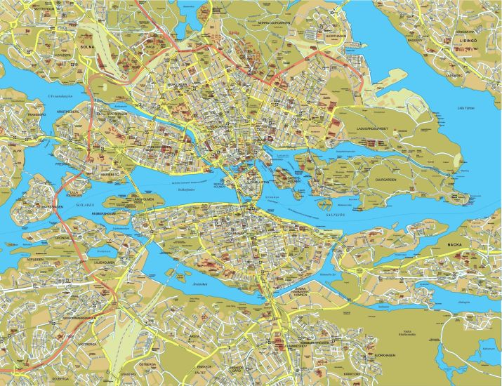 Street Map of Stockholm