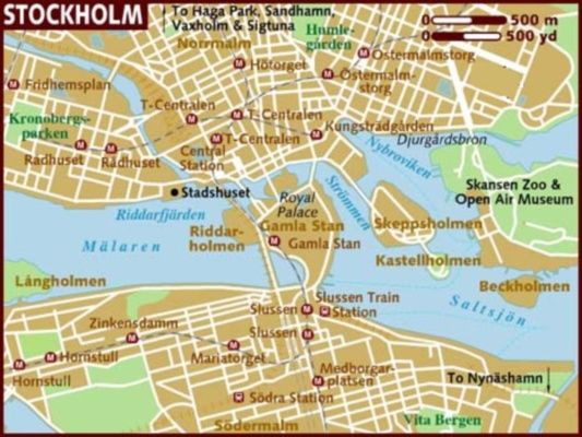 Tourism Map of Stockholm