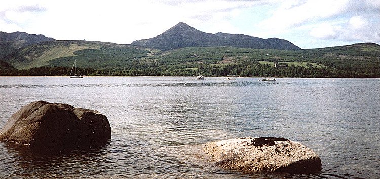 Goatfell from waterfront at Brodick