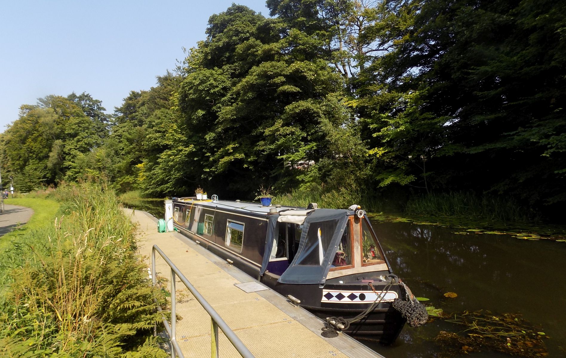 Cruise Boat on the Forth & Clyde Canal at Cadder