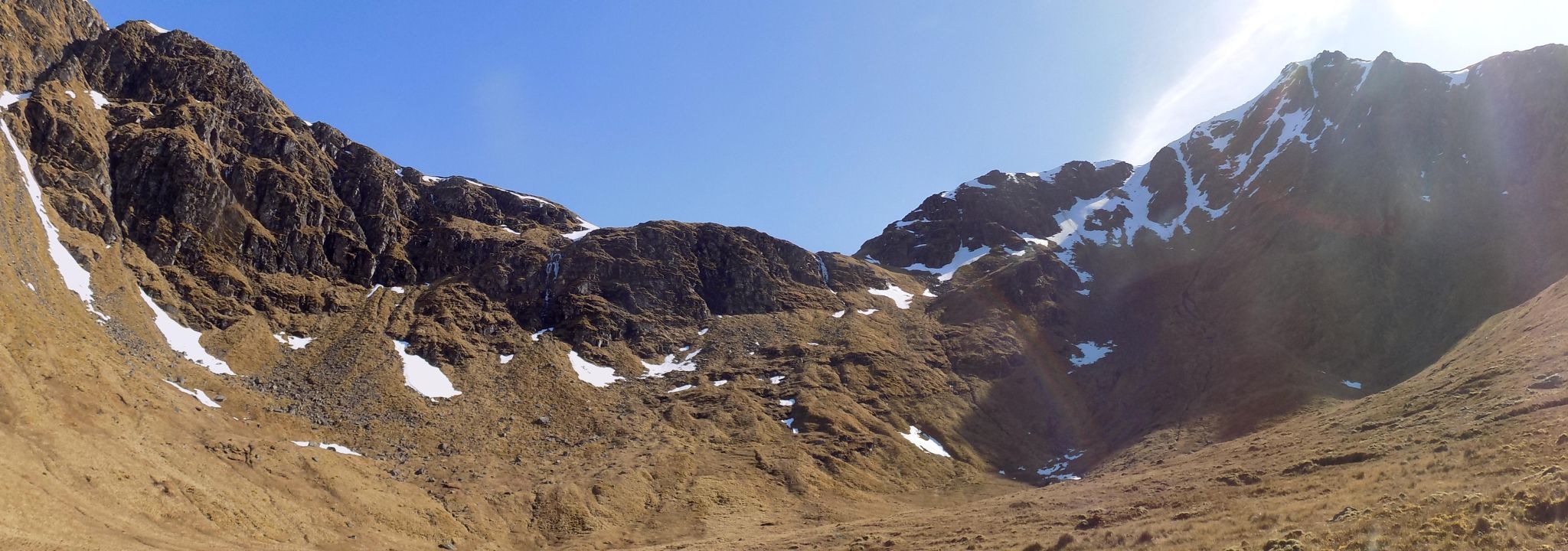 Rock Cliffs beneath ridge between Beinn a'Chreachain and Beinn Achaladair