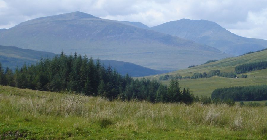 West Highland Way across Auch Gleann from Beinn a Chaisteil