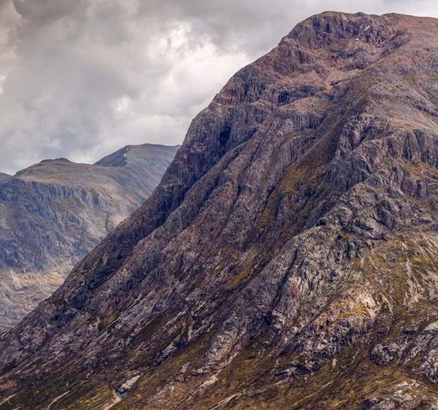 Buachaille Etive Mor from Beinn a Chrulaiste in Glencoe in the Highlands of Scotland