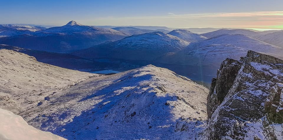Ben Lomond from Ben Arthur - the Cobbler - in the Southern Highlands of Scotland