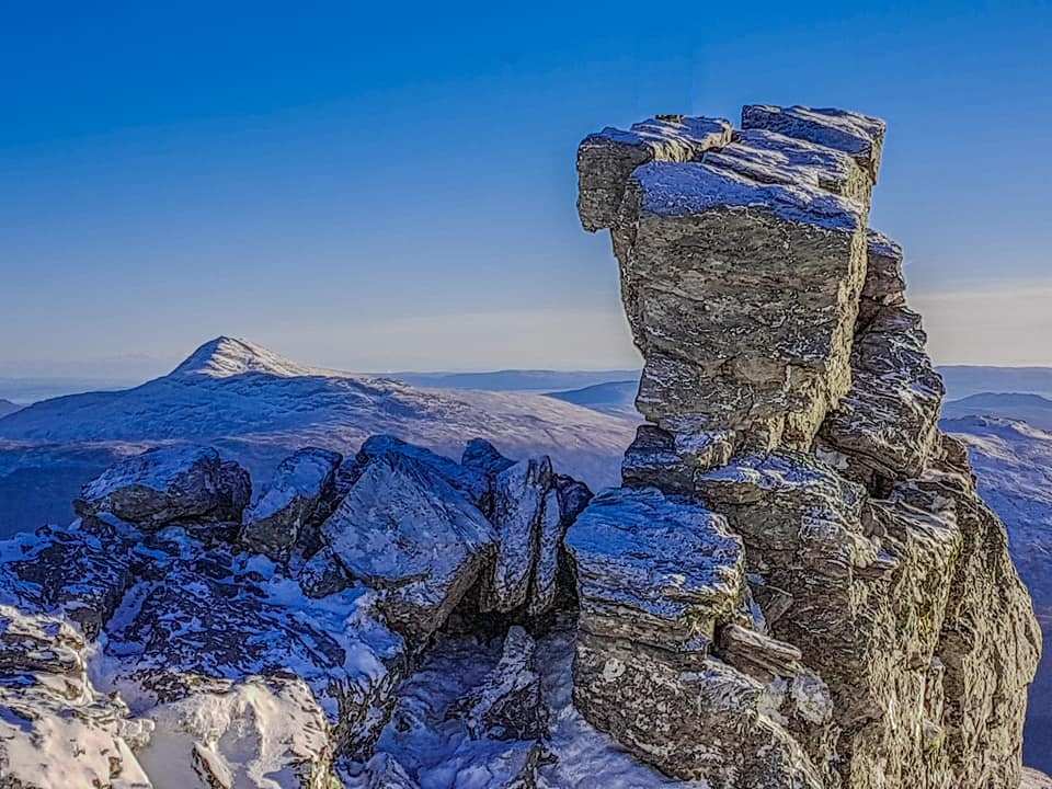 Ben Lomond from Ben Arthur - the Cobbler - in the Southern Highlands of Scotland