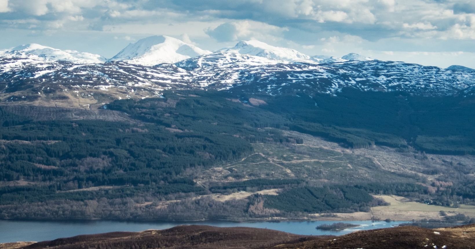 Meall na Fearna, Ben Vorlich, Stuc a'Chroin and Beinn Each above Loch Tay