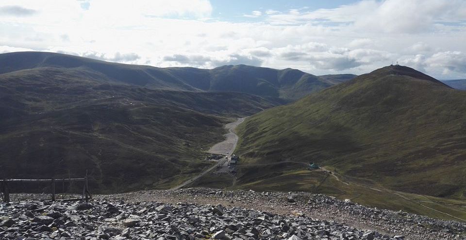 Glas Maol, Creag Leacath and The Cairnwell from Carn Aosda