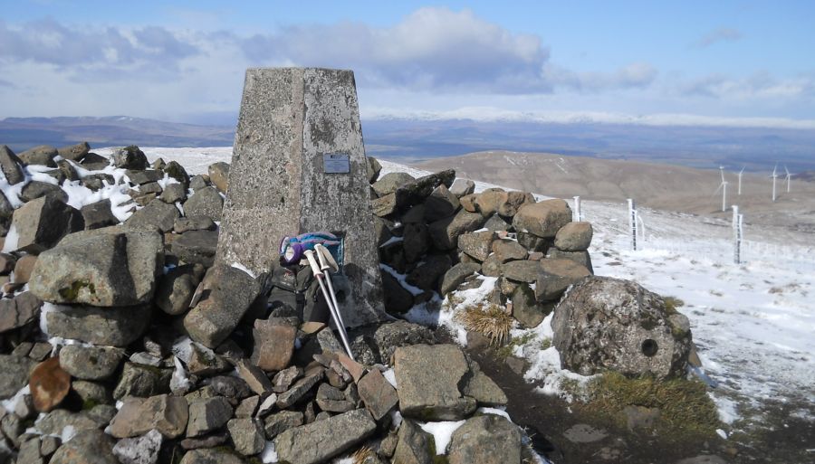 View to the North from the Trig Point on summit of Ben Cleuch